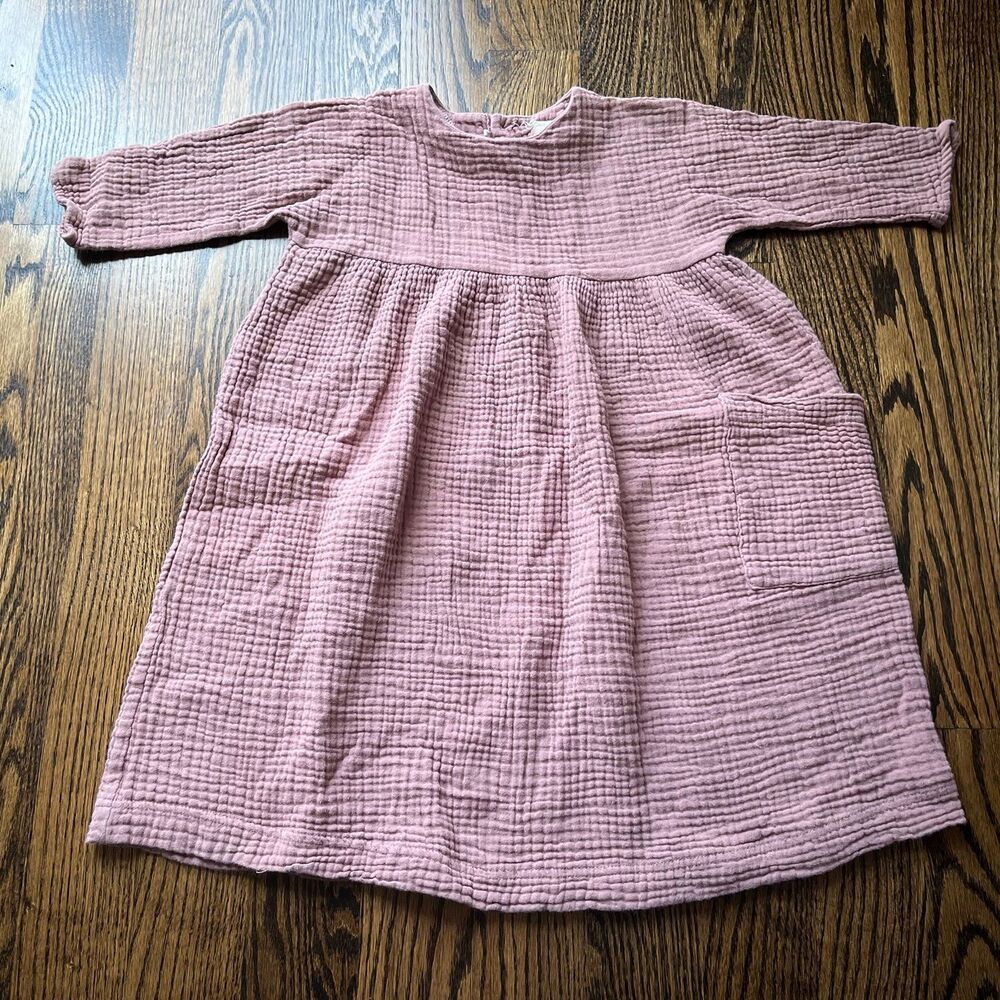 Analogie Gauze Mauve Dress 3/4 Length Sleeve (7Y)